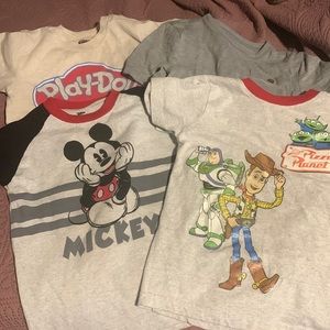 Disney and Play-dough 4T tee shirt bundle